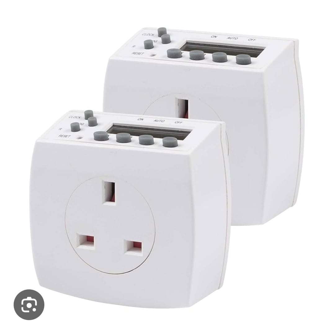 HBN Weekly Energy Saving Plug-in Electronic Timer Switch, 2 Pack