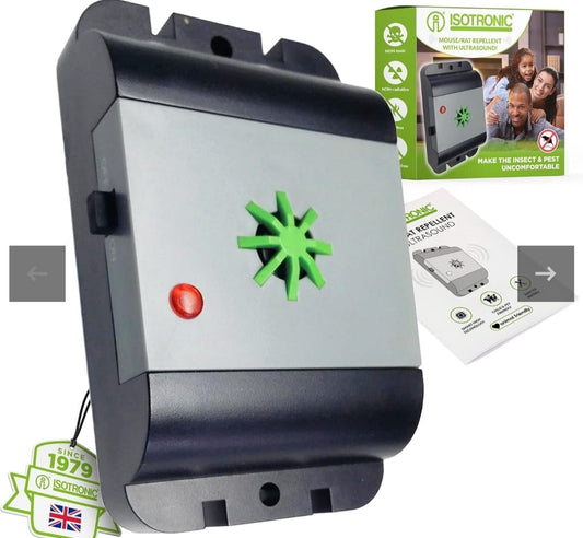Ultrasonic Mouse & Rat Repellent, battery operated Mice Repeller, Rodent Scare for indoor, outdoor and garden