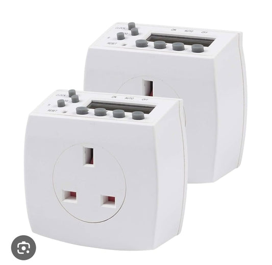 HBN Weekly Energy Saving Plug-in Electronic Timer Switch, 2 Pack